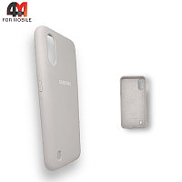 Чехол Samsung A01/M01 Silicone Case, белого цвета