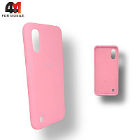 Чехол Samsung A01/M01 Silicone Case, розового цвета