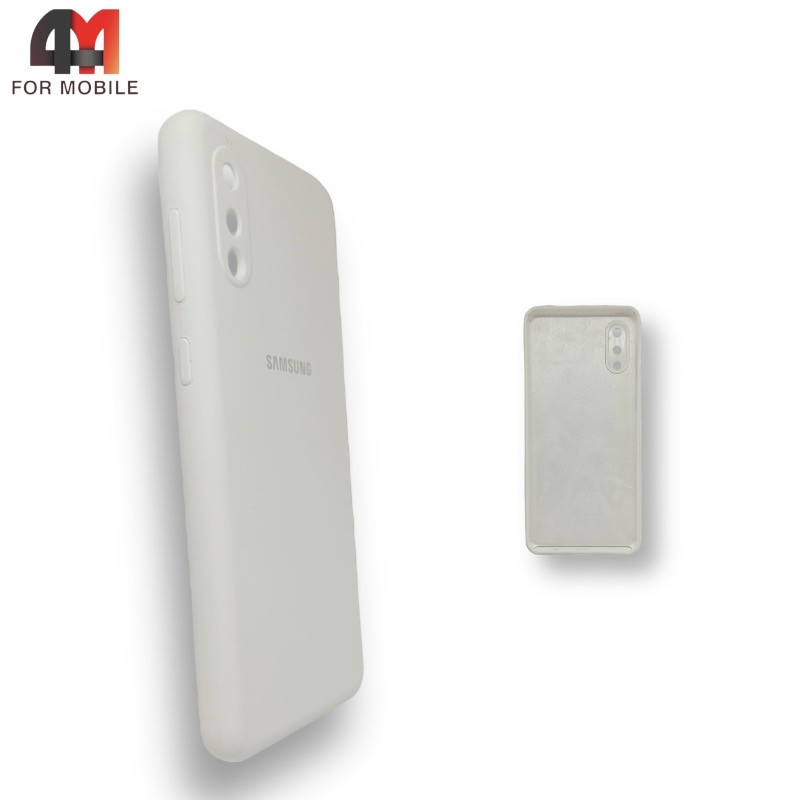 Чехол Samsung A02/M02 Silicone Case, белого цвета - фото 1 - id-p226621301