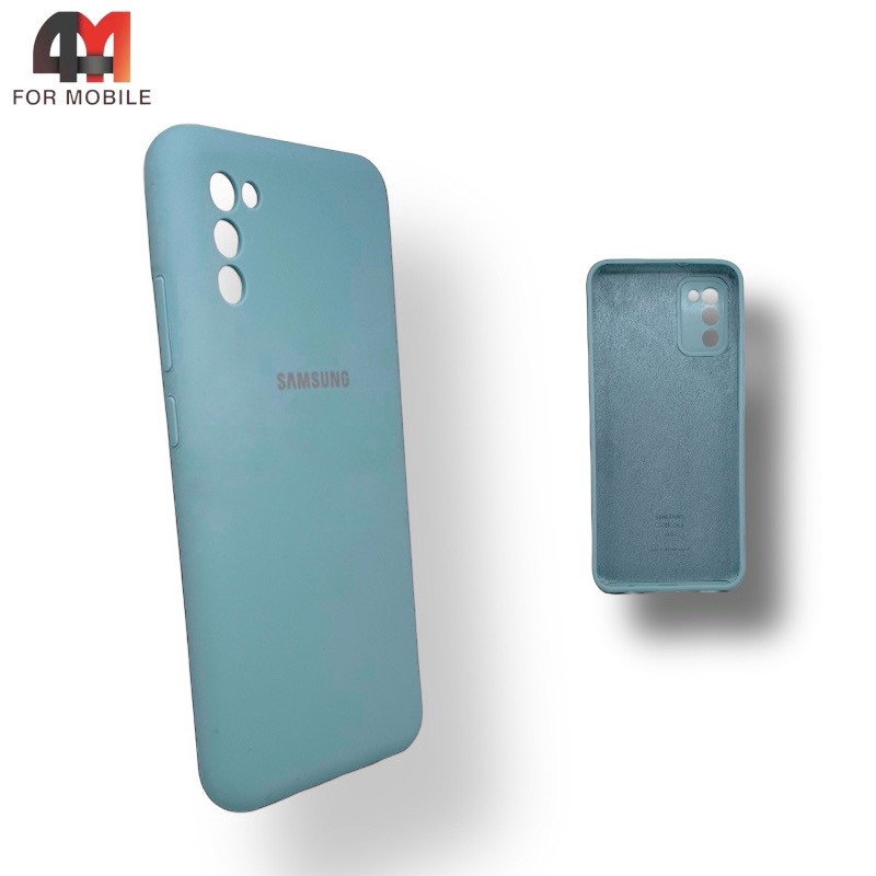 Чехол Samsung A02s/M02s Silicone Case, небесного цвета - фото 1 - id-p226620220