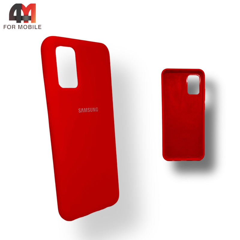 Чехол Samsung A02s/M02s Silicone Case, красного цвета - фото 1 - id-p226621099