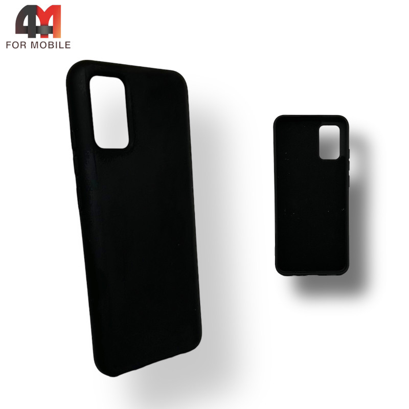 Чехол Samsung A02s/M02s Silicone Case, черного цвета - фото 1 - id-p226625071