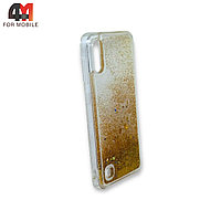 Чехол для телефона Samsung A10/A10S/М10 силиконовый, водичка, золотого цвета