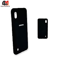 Чехол для телефона Samsung A10/A10S/М10 силиконовый, Silicone Case, черного цвета