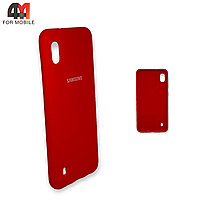 Чехол для телефона Samsung A10/A10S/М10 силиконовый, Silicone Case, красного цвета