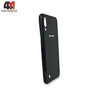 Чехол Samsung A10/A10S/М10 силиконовый, глянцевый с логотипом, черного цвета