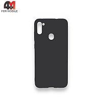 Чехол Samsung A11/M11 силиконовый, матовый, черного цвета