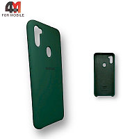 Чехол для телефона Samsung A11/M11 Silicone Case, темно-зеленого цвета