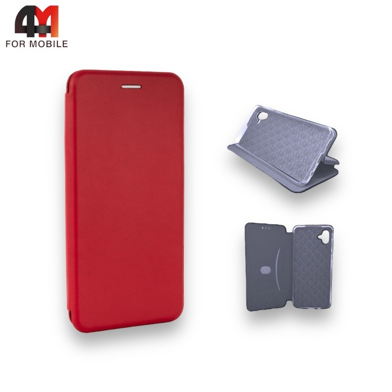 Чехол книга для телефона Samsung A11/M11 красного цвета - фото 1 - id-p226625125