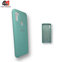 Чехол для телефона Samsung A11/M11 Silicone Case, ментолового цвета
