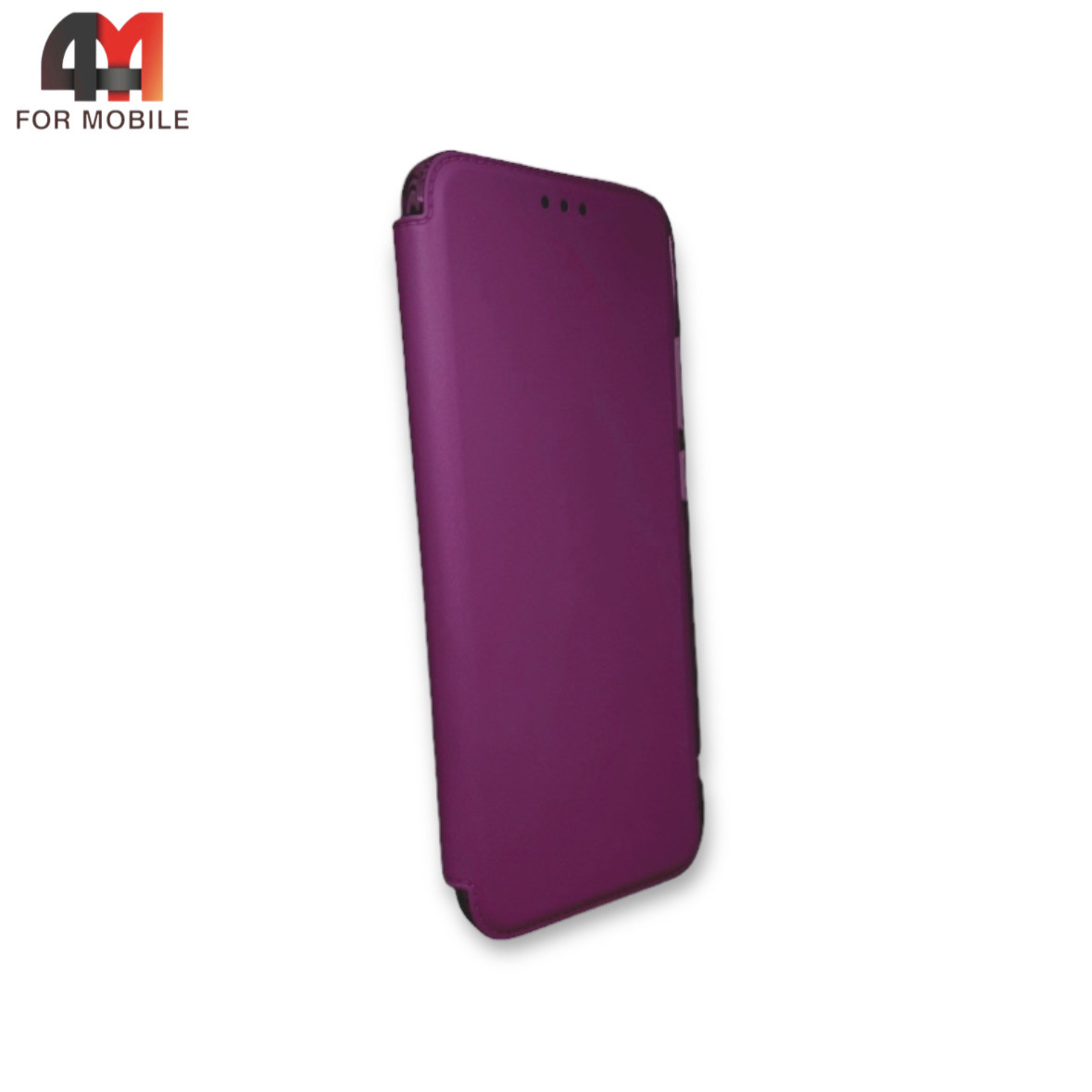 Чехол книга для телефона Samsung A12/M12 с усиленными углами, бордового цвета - фото 1 - id-p226617582