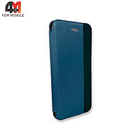 Чехол книга для Samsung A20/A30 тканевая, синего цвета