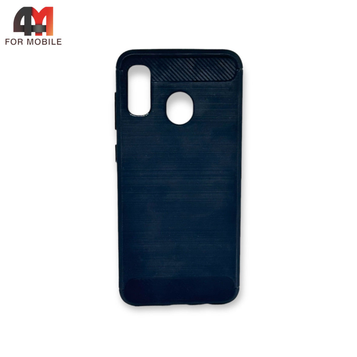 Чехол для Samsung A20/A30 силиконовый, усиленный, синего цвета, Case - фото 1 - id-p226620257