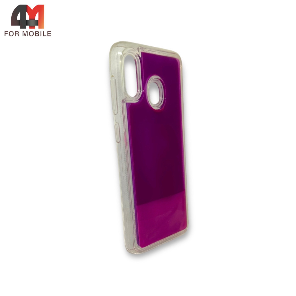 Чехол для Samsung A20/A30 силиконовый, песочек, фиолетового цвета - фото 1 - id-p226625167