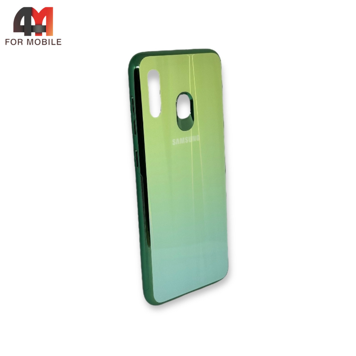 Чехол для Samsung A20/A30 пластиковый, хамелеон, зеленого цвета - фото 1 - id-p226619524