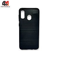 Чехол для Samsung A20/A30 силиконовый, усиленный, черного цвета, Case