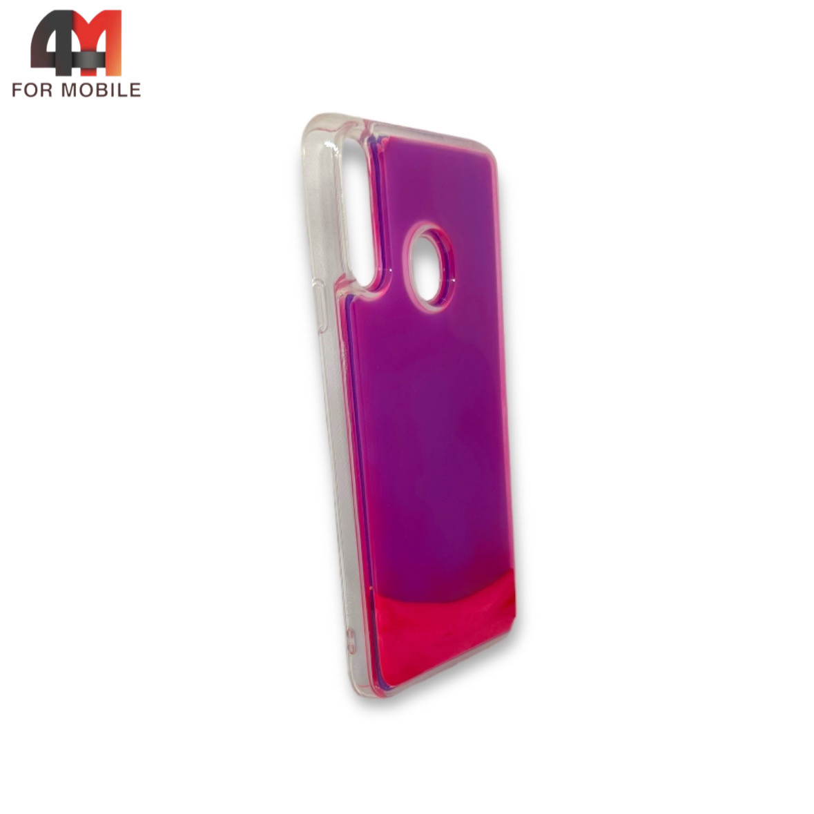Чехол для Samsung A20s силиконовый, песочек, фиолетового цвета - фото 1 - id-p226625235