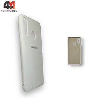 Чехол для Samsung A20s Silicone Case, белого цвета