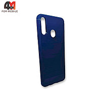 Чехол Samsung A20s силиконовый, усиленный, синего цвета, Case