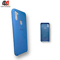 Чехол для Samsung A21 Silicone Case, синего цвета