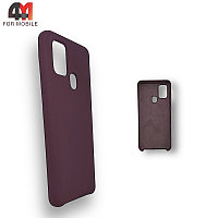 Чехол для Samsung A21s Silicone Case, цвет марсала