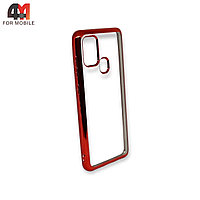 Чехол для Samsung A21s силиконовый с красным ободком