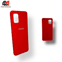 Чехол Samsung A31 Silicone Case, красного цвета
