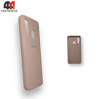 Чехол для телефона Samsung A40 Silicone Case, пудрового цвета