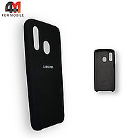 Чехол для телефона Samsung A40 Silicone Case, черного цвета