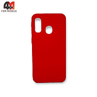 Чехол для телефона Samsung A40 силиконовый, матовый, красного цвета, Case