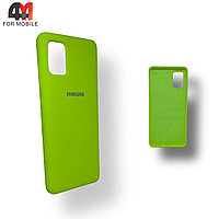Чехол для Samsung A51 Silicone Case, неонового цвета