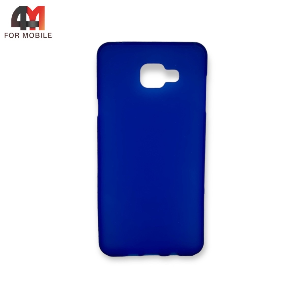 Чехол для Samsung A7 2016/А710 силиконовый, матовый, синего цвета - фото 1 - id-p226624297