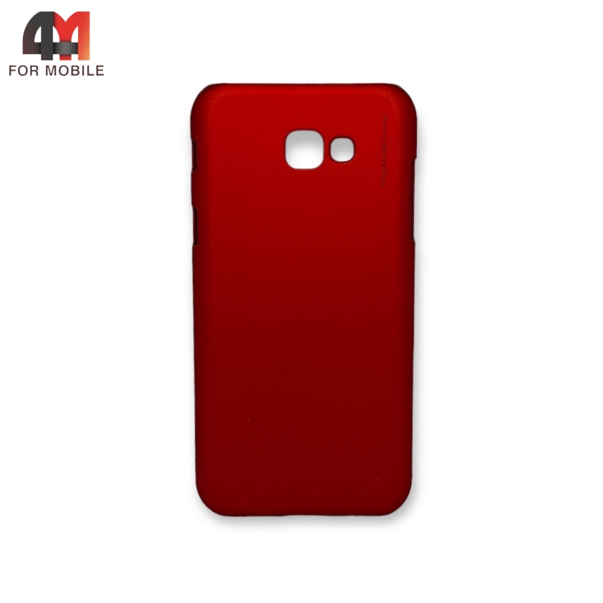 Чехол для Samsung A7 2017/A720 пластиковый, матовый, красного цвета, X-Level - фото 1 - id-p226621482