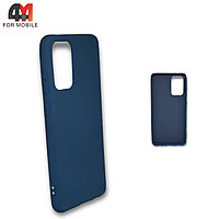 Чехол для Samsung A72 силиконовый, Silicone Case, темно-синего цвета