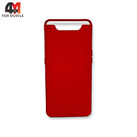 Чехол для Samsung A80/A90 силиконовый, Silicone Case, красного цвета