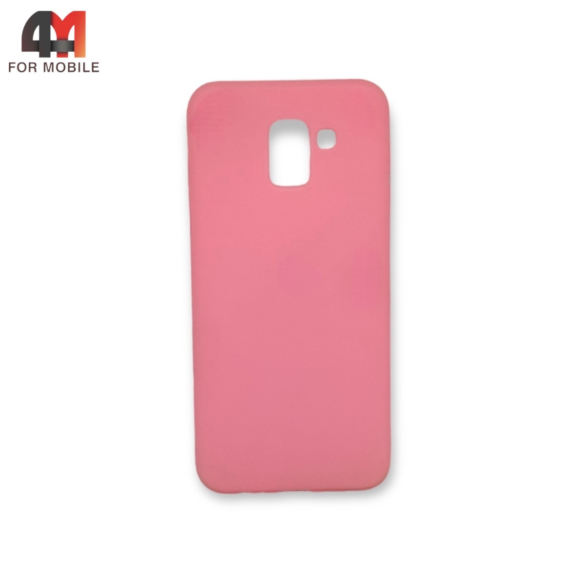Чехол для Samsung J6 2018/J600 силиконовый, матовый, розового цвета - фото 1 - id-p226618317