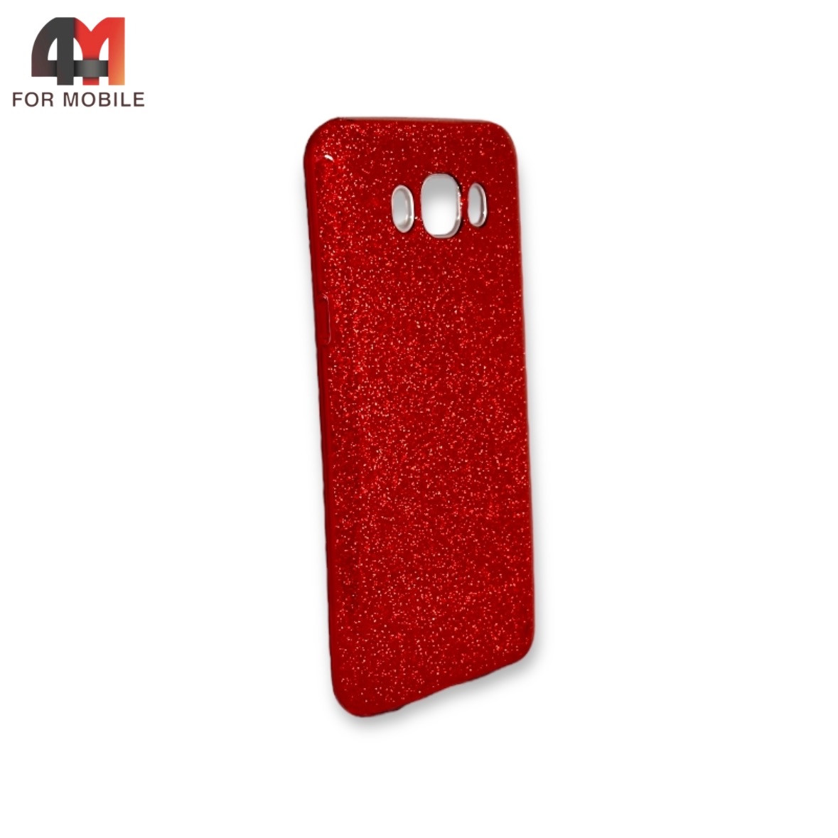 Чехол для Samsung J7 2016/J710 силиконовый с блестками, красного цвета - фото 1 - id-p226617769