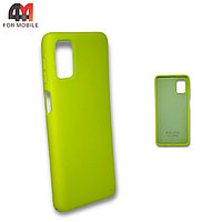 Чехол для Samsung M31s силиконовый, Silicone Case, салатового цвета