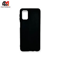 Чехол для Samsung M31s силиконовый, матовый, черного цвета