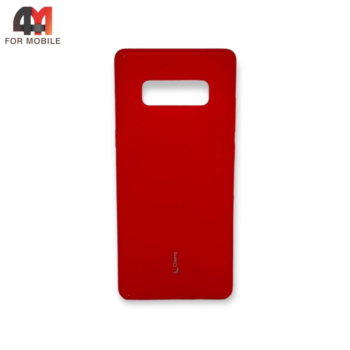 Чехол Samsung Note 8/N950 силиконовый, матовый, красного цвета, Cherry - фото 1 - id-p226619667