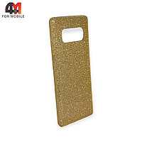 Чехол Samsung Note 8/N950 силиконовый с блестками, золотого цвета