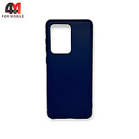 Чехол Samsung S20 Ultra/S11 Plus силиконовый, матовый, синего цвета