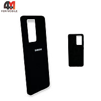 Чехол Samsung S21 Ultra/S30 Ultra силиконовый, Silicone Case, черного цвета