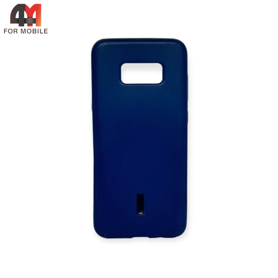 Чехол Samsung S8 Plus силиконовый, матовый, синего цвета, Cherry - фото 1 - id-p226618154