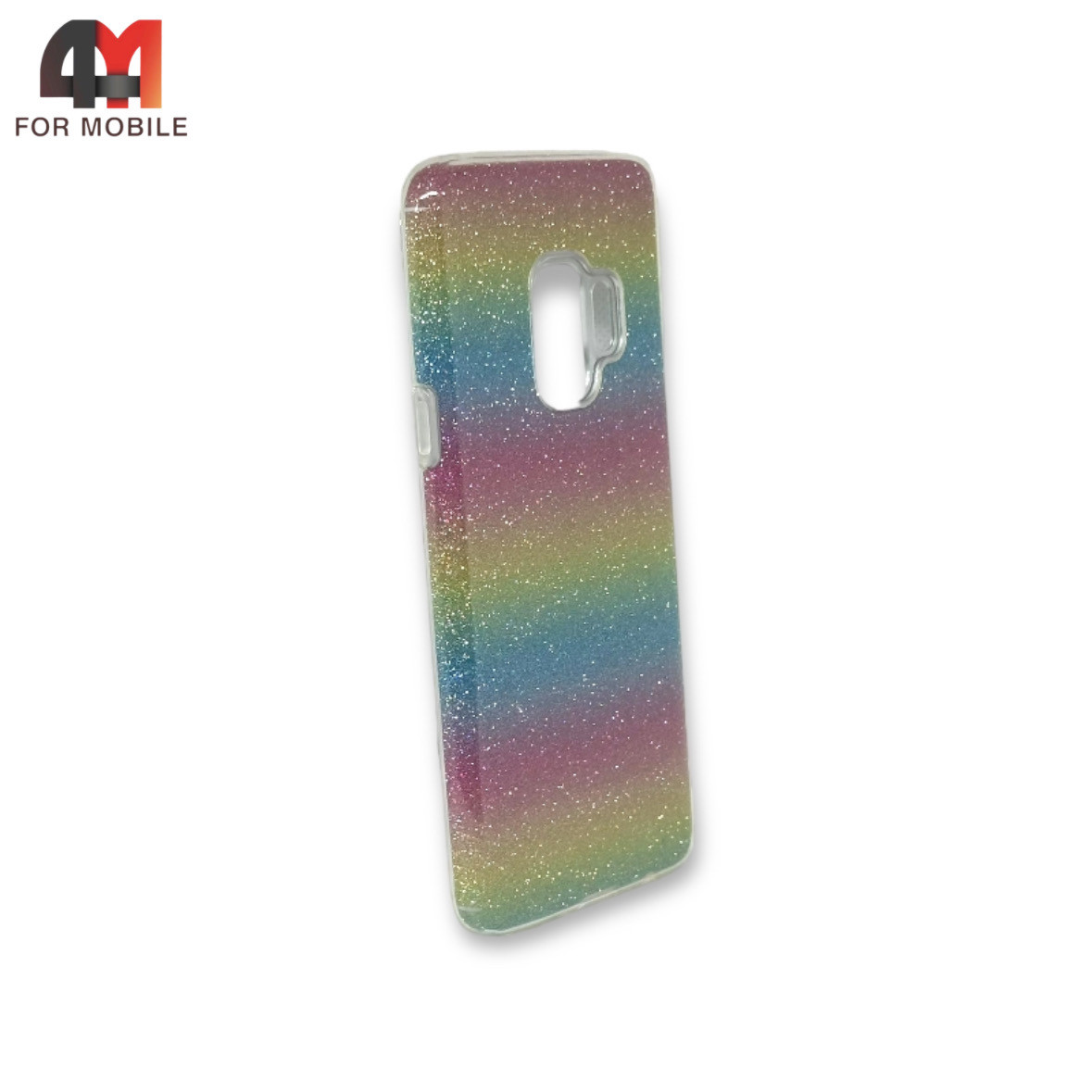 Чехол Samsung S9 силиконовый с блестками, цветной - фото 1 - id-p226621494