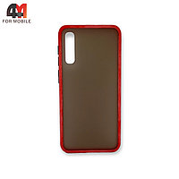 Чехол для Samsung A50/A30s/A50s пластиковый с рамкой, красного цвета, Case