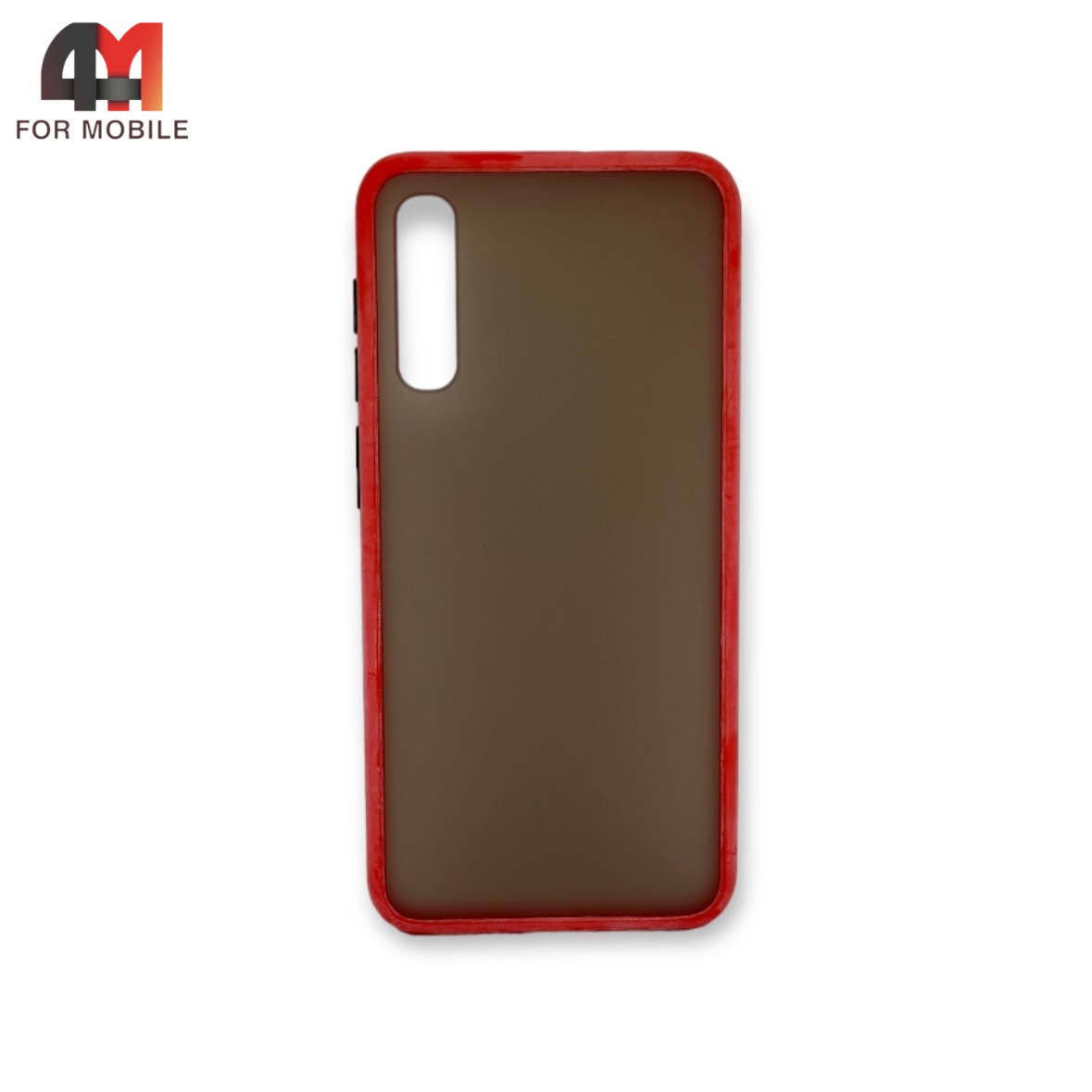 Чехол для Samsung A50/A30s/A50s пластиковый с рамкой, красного цвета, Case - фото 1 - id-p226617826