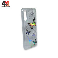 Чехол для Samsung A50/A30s/A50s силиконовый, хамелеон, бабочки