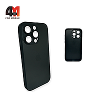 Чехол Iphone 15 Pro пластиковый, Glass case, черно-синего цвета