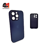 Чехол Iphone 15 Pro пластиковый, Glass case, фиолетового цвета